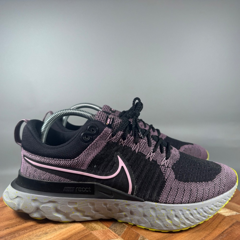 Nike React Infinity Run‎ Flyknit 3 Womens Running Shoes Black Purple Size 10